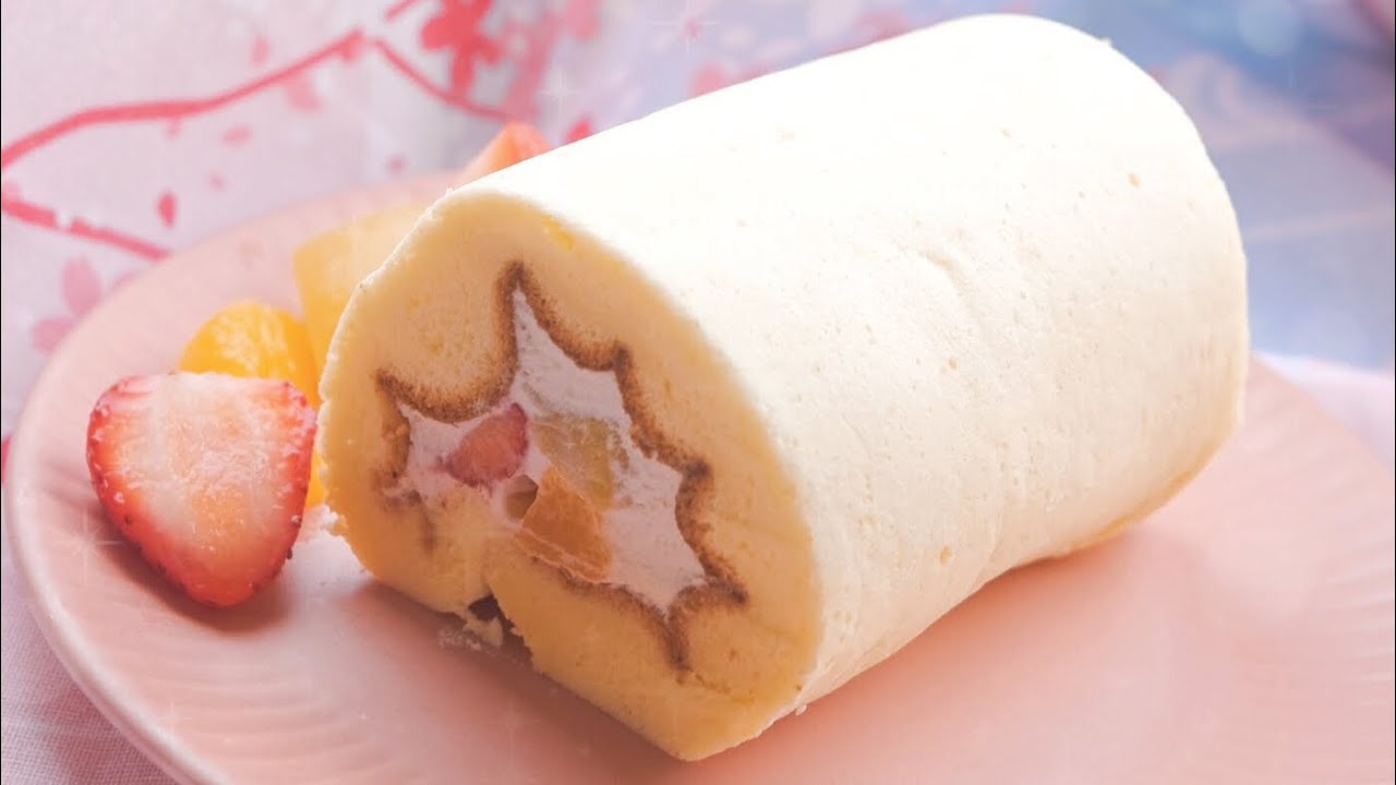 Làm Bánh Cuộn Hoa Quả Nhật Bản KHÔNG cần LÒ NƯỚNG